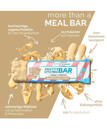 Pretty Little Meal Bar White Cookie & Crisp - Delicious 213 Cal Protein Bar by Offset Nutrition | 6 Pieces - Buy Online on GoSupps.com