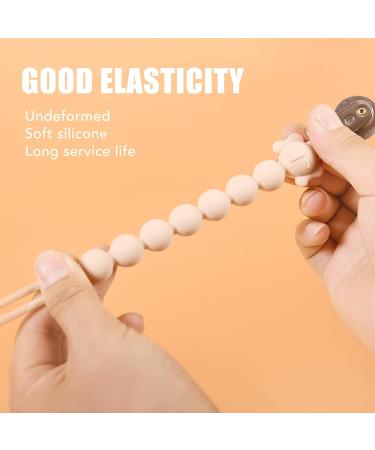 Pack of 4 Elephant Design Pacifier Chains - Soft Silicone Clips for Teething Rings | Prevent Jamming - Ideal Baby Accessory - Buy Online on GoSupps.com