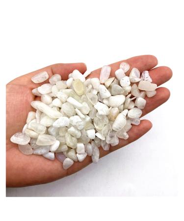 Natural Crystal Rough 50g Natural White Moonstone Gravel Stones Crystal Rock Quartz Specimen Natural Quartz Crystals Home Decoration ERTEYIN
