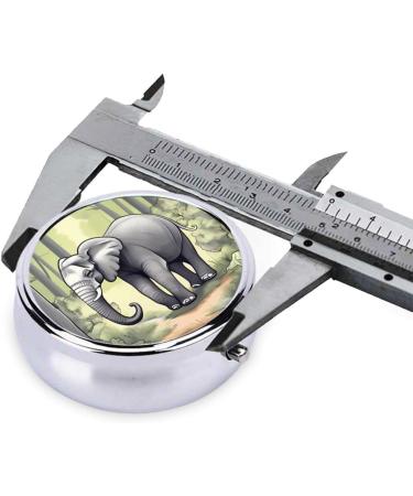 Walking Elephant Round Pill Box | 3 Compartment Organizer for Travel | Portable Travel Pill Case - Buy Online on GoSupps.com