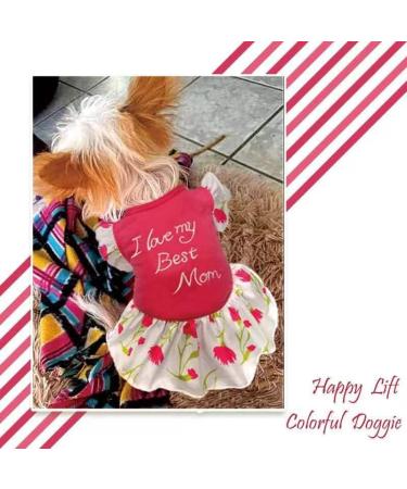 XPUDAC Small Dog Dress Girl Apparel: Colorful Flower Dog Clothes for Small Dogs - 4 Pieces (Small 5.5-8 lbs) - Buy Online on GoSupps.com