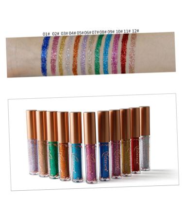 Beavorty Glitter Eye Shadow Ladies Suits Liquid Eyeliner Liquid Eyeliner Colorful Set Pearlescent Color 1 count (Pack of 1) 10