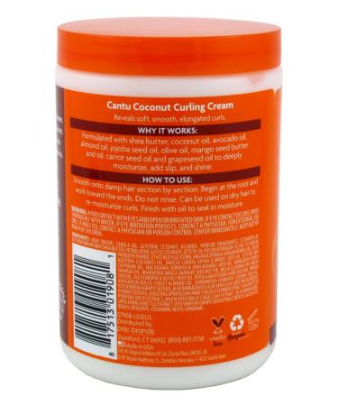 Cantu Coconut Curling Cream 25oz (Pack of 2) - Natural Hair Care - Buy Online on GoSupps.com
