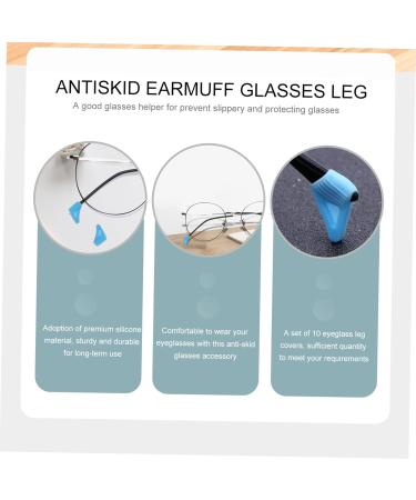Doitool Anti-Glasses Ear Hooks - Silicone Sports Sunglasses Holders for Glasses - 10 Pack - Blue - Buy Online on GoSupps.com