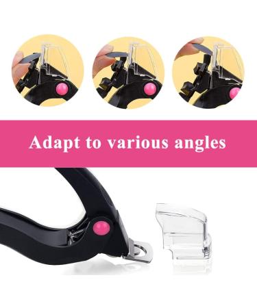 Acrylic Nail Clipper U Shaped Nail Edge Trimmers False Nail Tip Scissors Black - Buy Online on GoSupps.com