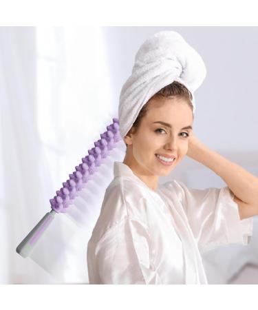 Nudge Massagestab | Premium Muscle Roller for Relaxation | Comfortable Manual Massage Device for Back Thigh Neck | Ideal for Yoga Travel & Fitness - Violet - Buy Online on GoSupps.com