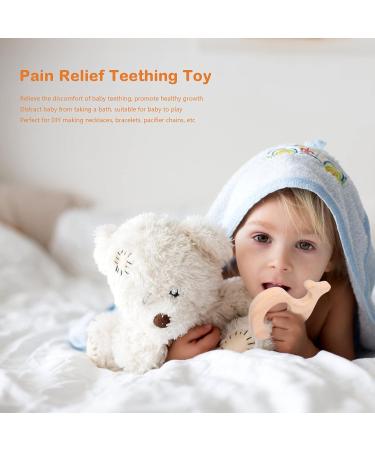 Shanrya Baby Teething Ring Set - 5pcs DIY Wooden Pacifier Chain & Childhood Disease Toys - Ideal for Jewelry Accessories - Buy Online on GoSupps.com