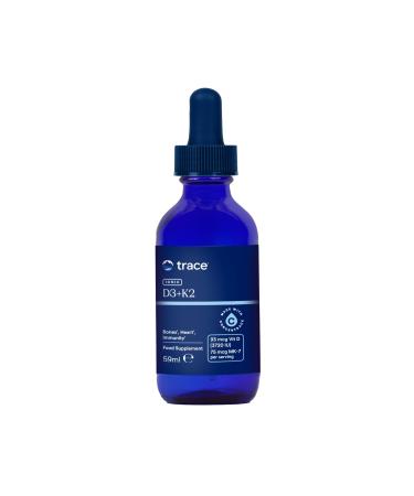 Trace Minerals - Vitamine D3 + K2 Ionique Liquide | 125 mcg (5 000 UI) de D3 100 mcg de K2 | Suppl ment Alimentaire Concentr | 59 ml 296 Portions