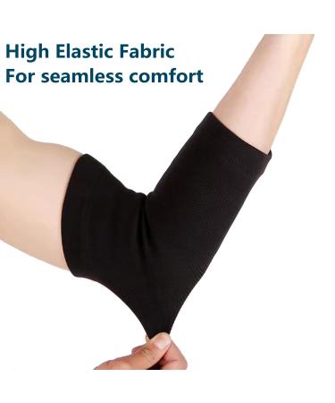 JUSDIQIR Elbow Compression Sleeves - Tennis & Golfer's Elbow Brace for Men & Women - Black Arm Support Sleeves for Sports Pain Relief - Buy Online on GoSupps.com