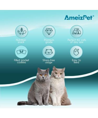 AmeizPet Calming Cat Treats - Healthy 65g (2.3oz) for Stress Relief | Buy Now for Happy Cats - Buy Online on GoSupps.com
