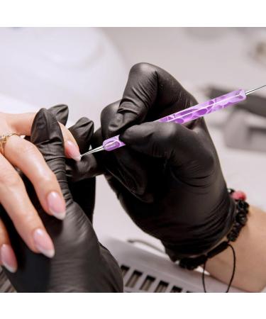 Brush Set | Nail Liner Brush Dotting Pen Double Ended Nail Liner Brush Dotting Pen Painting Brush Multifunctional Nail Brushes for Home Salon Purple - Buy Online on GoSupps.com