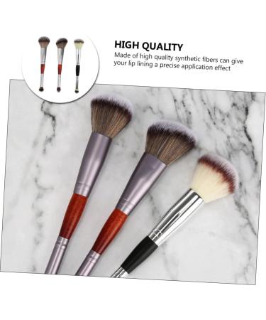 Baluue 3pcs Double-ended Makeup Brush Female Makeup Tool Highlight Woman Eyeshadow Brush Artificial Fiber - Buy Online on GoSupps.com