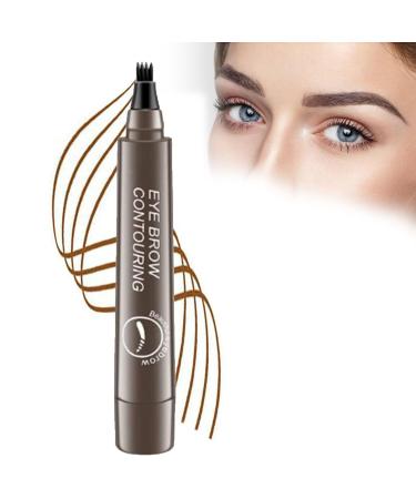 Generic 2024 New Waterproof Brow Pencil with Micro-Fork Tip Magic Eyebrow Pencil 3D Waterproof Microblading Eyebrow Pen (Gray Brown)