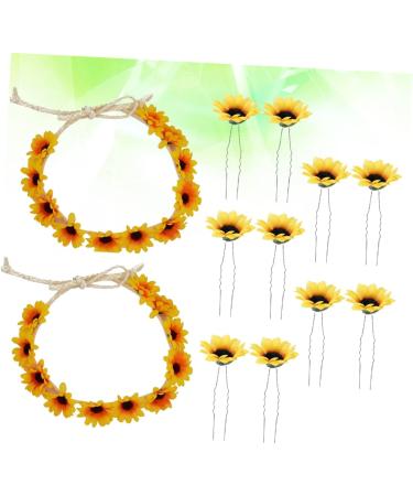 6 Sets of Headpiece Wedding Headpiece for the Bride Bridal Tiara Hair Accessories for Flower Wreath Hair Accessories Hair Clip Hair Scrunchie Sunflower Headpiece Pen - Buy Online on GoSupps.com