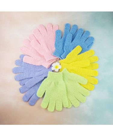 Exfoliating Shower Gloves & Caps Set for Men & Women - Dead Skin Remover | 5 Pairs Gloves, 2 Shower Caps | Premium Body Scrubber Kit - Buy Online on GoSupps.com