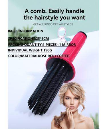 Curling Roll Comb Curling Hair Comb Anti Slip Curling Wand Air Volume Combs Heatless Curling Wand Comb Heatless Curling Wand Comb - The Ultimate Curly Hair Styler Tool (Red) - Buy Online on GoSupps.com