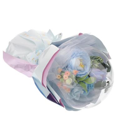 Angoily 1 Holding Flowers Soaps Bath Soaps Essential Oil Rose Artificial Rose Bath Bath Flowers Soap Roses Touch Bouquet Birthday Present Rose Petal Acrylic