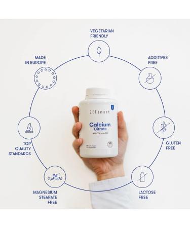 Calcium Citrate with Vitamin D3 120 Capsules for Bone Health | Prevent Low Calcium Levels | Additive-Free Allergen-Free Non-GMO | Zenement - Buy Online on GoSupps.com