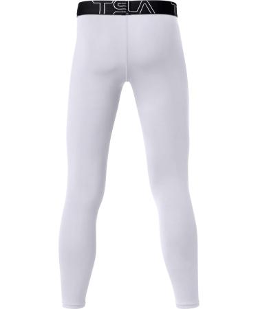 Buy TSLA Children's Thermal Compression Pants - Boys & Girls Athletic Leggings & Running Pants (White) - Ideal for Sports & Outdoor Activities - 1 Pack - Buy Online on GoSupps.com