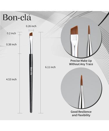 Bon-cl Fine Angled Eyeliner Brush - Professional Makeup Tool for Gel, Liquid, Cream, and Powder Eye Cosmetics - Golden Handle - Buy Online on GoSupps.com
