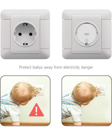36-Piece Child Safety Socket Covers Set - White with Rotating Mechanism 30 Plug Covers & 6 Keys for Secure Home Protection - Buy Online on GoSupps.com