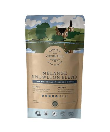 Virgin Hill Coffee - Organic Knowlton Blend - Smooth Intensity & Medium Roast - Three Quarters of a Pound of High-Grade Ground Coffee - 12oz / 340 grams Ground 12oz. / 340 grams