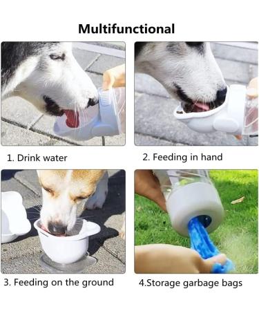 PetSoign 3-in-1 Travel Pet Water Bottle Food Container & Waste Bag Holder - Perfect for On-the-Go Pet Owners - Buy Online on GoSupps.com