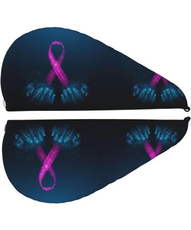 Super Absorbent Pink Ribbon Microfiber Hair Towel Wrap for Women - Quick Dry Coral Velvet for Long Curly & Thick Hair - Buy Online on GoSupps.com