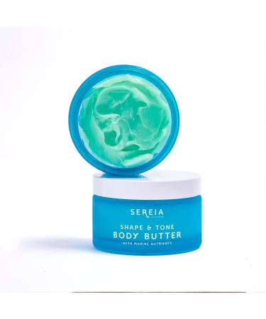 Sereia Skincare Toning Body Butter with Seaweed Guarana Seed Extracts - Collagen & Shea Butter - Intense Moisturization for Soft & Smooth Skin - Natural & Organic - 200ml