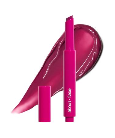 about-face Cherry Pick Lip Color Butter High-Shine Hydrating Lip Balm with Pomegranate Flower Extract & Cherry Butter Vegan Cruelty-Free Clean Beauty 0.06 oz (Berry Smash Spring Violet)