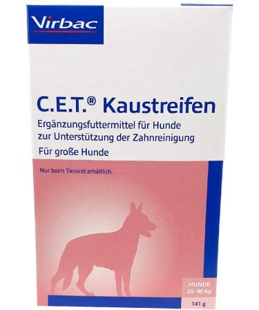 Virbac CET Chew Strips for Large Dogs (25-40 kg) - 141g | Dental Chews for Healthy Smiles - Buy Online on GoSupps.com