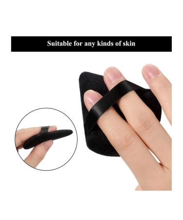 SBTRKT Triangle Velvet Powder Puff - 2/12Pcs Makeup Sponges for Face & Eyes - Black & Rose Red Cosmetic Tool for Contouring & Foundation - Buy Online on GoSupps.com