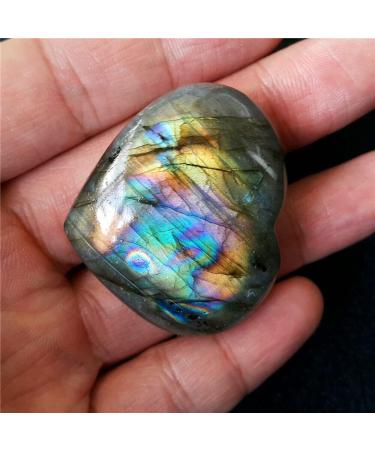 Natural Crystal Rough 30-40g Natural Labradorite Heart Shape Crystal Rough Polished Stones - Buy Online on GoSupps.com