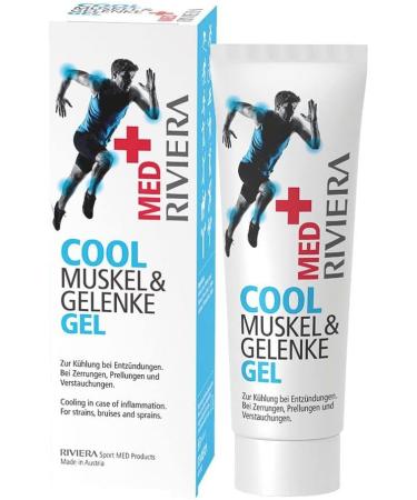 Buy RIVIERA MED+ Cool Muscle & Joint Gel 75ml - Fast International Shipping - Relieve Pain & Soothe Muscles - Buy Online on GoSupps.com