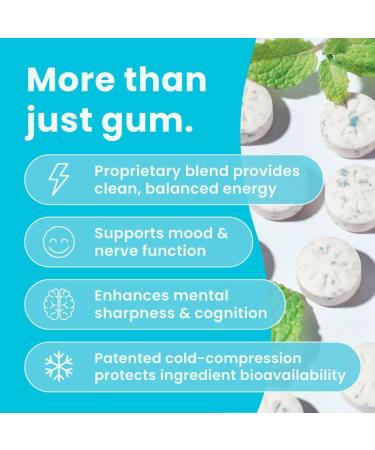 Neuro Energy & Immunity Set Energy & Focus Gum (Peppermint 90 Count) + Vita-Mint D3+K2 Mints (Peppermint 90 Pieces) Sugar Free Nootropic Chews for Focus Bone Strength & Mood Support - Buy Online on GoSupps.com