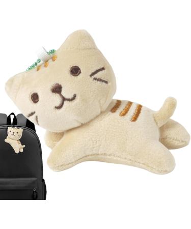 Buy Kawaii Cat Plush Key Pendant | Cute Cartoon Keychain - Soft Plush Figure Toy - Buy Online on GoSupps.com