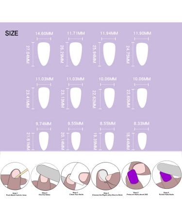 48 Pieces 2 Packs French Tip False Nails Short Press on Nails Black Wavy Lines Almond Fake Nail Set with Adhesive Tabs Full Cover Stick for Women Girls false nail-2set - Buy Online on GoSupps.com
