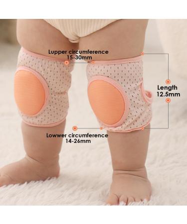 Baby Girl Knee Pads for Crawling - Set of 3 Adjustable Anti-Slip Knee Pads in Blue, Grey, and Pink - Buy Online on GoSupps.com