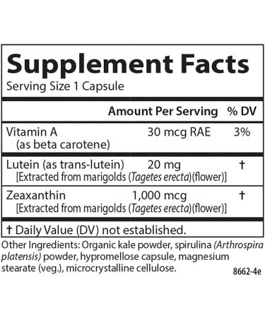 Carlson - Lutein & Greens 20 mg Vision Support & Eye Function Antioxidant 180 Vegetarian Capsules - Buy Online on GoSupps.com