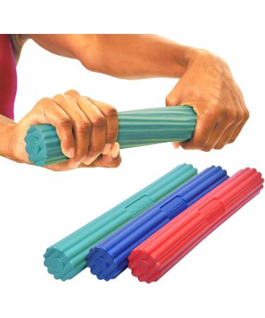 DMOOSE Flex Tennis Elbow Bowling Rod - Physiotherapy Equipment for Injury Recovery Grip Improvement Resistance Training - Ideal for Golfers | Blue Green Red - Buy Online on GoSupps.com
