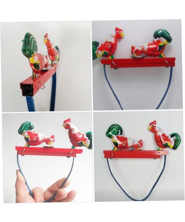 ibasenice 2pcs Iron Chicken Pecking Rice Children s Russian Iron Robot Animal Chicken 15X1.3CM Red - Buy Online on GoSupps.com