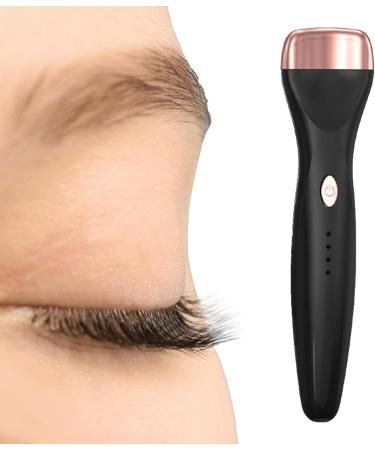 Heated Eyelash Curler USB Rechargeable Safe Eyelash Curler Long Lasting Electric Heated Lash Curler Soft Silicone Pad Heated Eyelash Curler for Quick Natural Curling Black - Buy Online on GoSupps.com