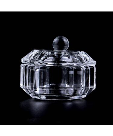 Nail Art Clear Dappen Shell with Lid - Crystal Glass Nail Bowl for Acrylic Liquid & Powder | Manicure Pedicure Kits - Buy Online on GoSupps.com
