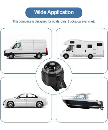 Yosoo Health Gear Mini Boat Navigation Compass | Marine Ball Compass for Night Vision | Dashboard Compass for Boat, Car, Truck - Buy Online on GoSupps.com