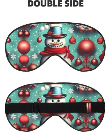 Merry Christmas Day Print Double-Sided Eye Mask | Soft Light Blocking & Sleep Enhancer - Shop Internationally - Buy Online on GoSupps.com