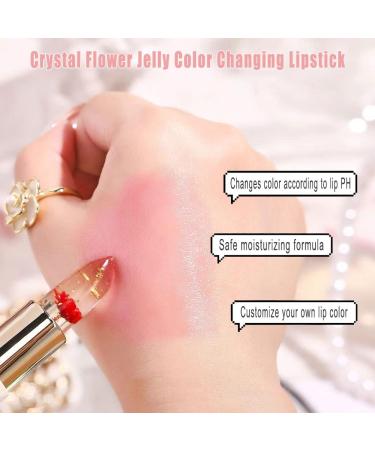 Crystal Flower PH Color Changing Lip Balm | Luxury Mood Lipstick & Nourishing Gloss - Long Lasting Jelly Flower Formula - Buy Online on GoSupps.com