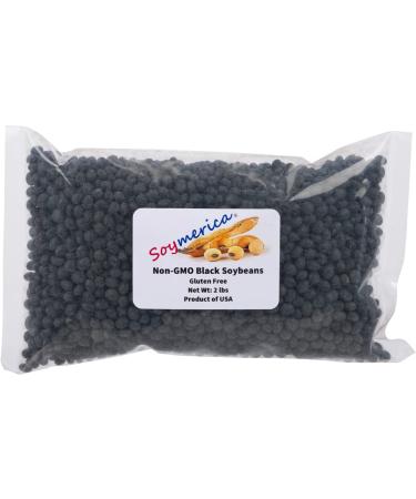 Soymerica Non-GMO Black Soybeans - 2 Lbs (Newest Crop). Identity Preserved (IP). Keto Friendly Low Carb. Great for Soy Milk and Tofu. 100% Product of USA