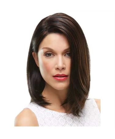 Fleurapance women's wig medium short straight bobo style bobo head high quality fashionable charming heat-resistant art hair black / brown