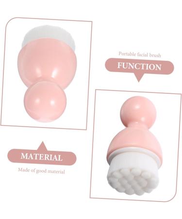 Didiseaon 1pc Cleansing Brush Face Scruber Facial Washing Brush Mineral Powder Foundation Face Brush Facial Cleaning Pad Face Scrubbers Liquid Plastic Abs Washbasin Pink Handheld - Buy Online on GoSupps.com