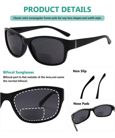 Eyekepper +3.50 Sun Readers | Round Bifocal Sunglasses | Black Plastic Frame for International Shipping - Buy Online on GoSupps.com